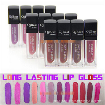 Beliebtes Make-up Qibest Lip Gloss Matte Anhaltender Flüssiger Lippenstift Wasserdicht Nicht Stick Cup Nicht Verblassen